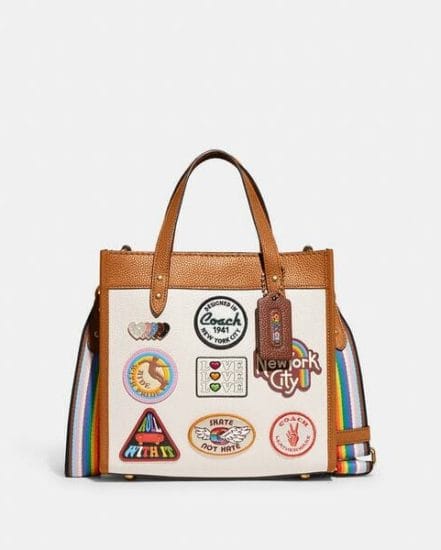Fashion 4 Coach Field Tote 22 With Patches