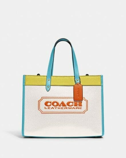 Fashion 4 Coach Field Tote 30 In Colorblock With Coach Badge