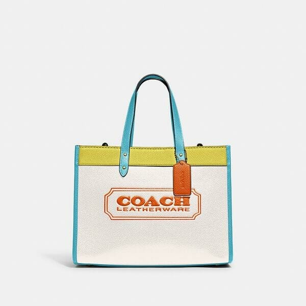 Fashion 4 Coach Field Tote 30 In Colorblock With Coach Badge