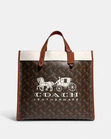 Fashion 4 Coach Field Tote 40 With Horse And Carriage Print