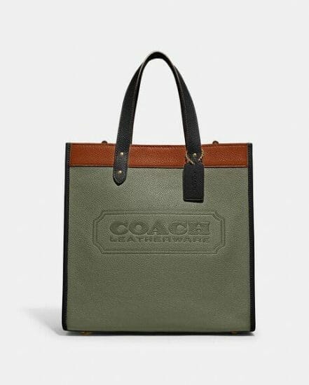 Fashion 4 Coach Field Tote In Colorblock With Coach Badge