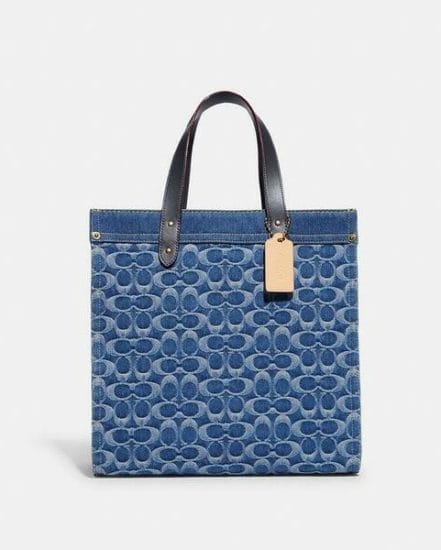 Fashion 4 Coach Field Tote In Signature Denim