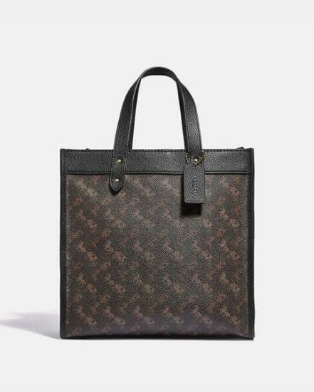 Fashion 4 Coach Field Tote With Horse And Carriage Print