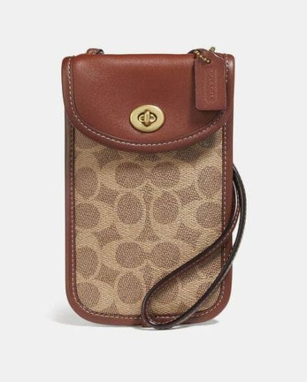 Fashion 4 Coach Flat Turnlock Crossbody 12 In Signature Canvas