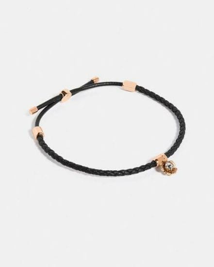 Fashion 4 Coach Friendship Slider Bracelet With Tea Rose Charm