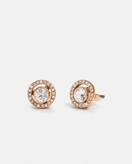 Fashion 4 Coach Halo Pave 2-In-1 Stud Earrings