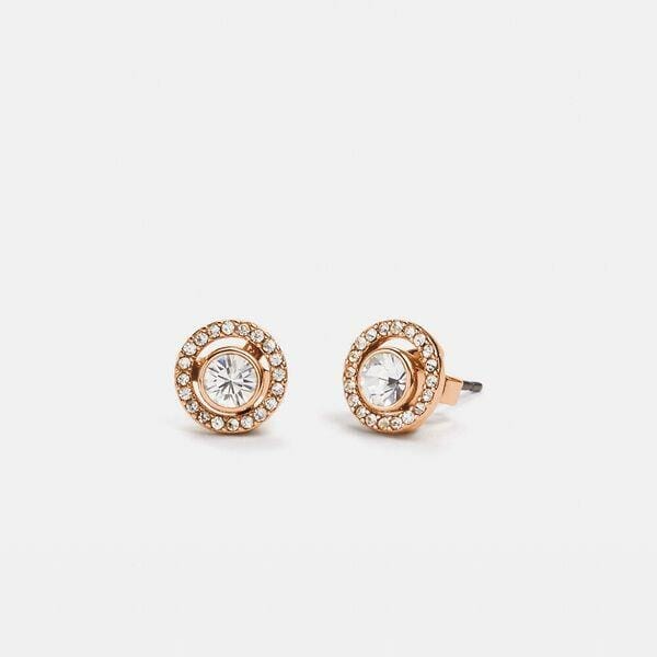 Fashion 4 Coach Halo Pave 2-In-1 Stud Earrings