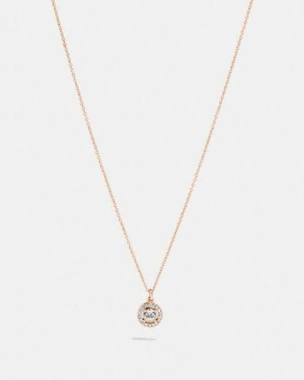 Fashion 4 Coach Halo Pave Stud Necklace