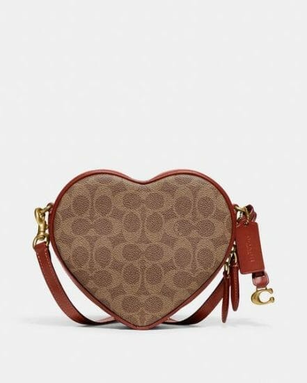 Fashion 4 Coach Heart Crossbody In Signature Canvas