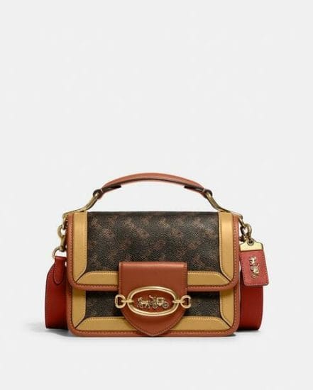 Fashion 4 Coach Hero Shoulder Bag With Horse And Carriage Print