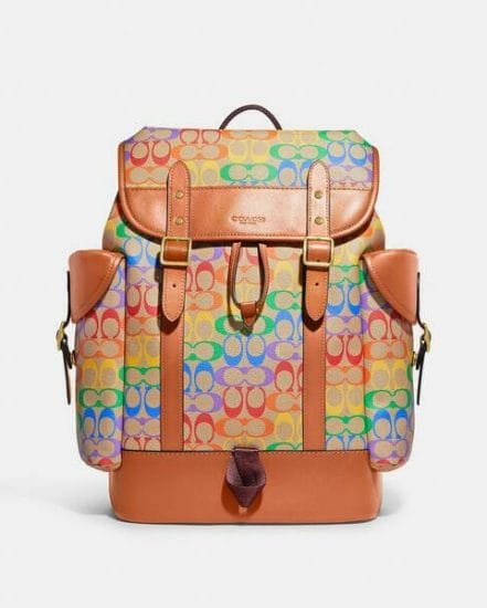 Fashion 4 Coach Hitch Backpack In Rainbow Signature Canvas