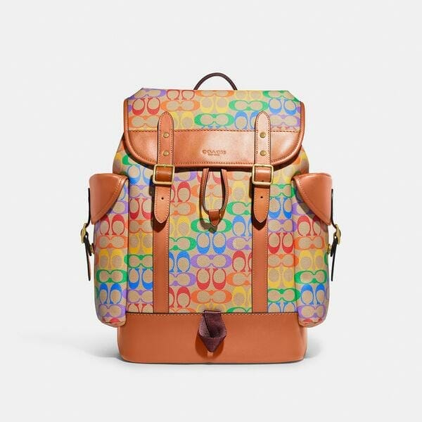 Fashion 4 Coach Hitch Backpack In Rainbow Signature Canvas