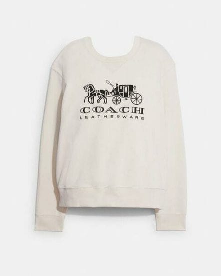 Fashion 4 Coach Horse And Carriage Crewneck Sweatshirt In Organic Cotton