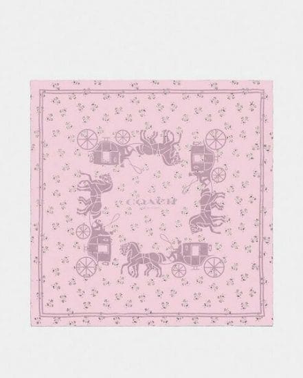 Fashion 4 Coach Horse And Carriage Silk Square Scarf