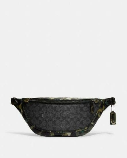 Fashion 4 Coach League Belt Bag In Signature Canvas With Camo Print