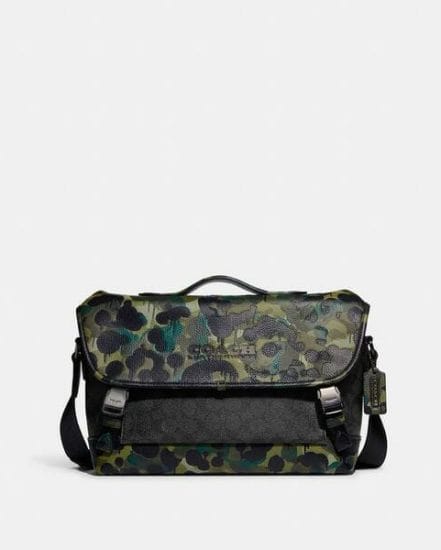 Fashion 4 Coach League Bike Bag In Signature Canvas With Camo Print