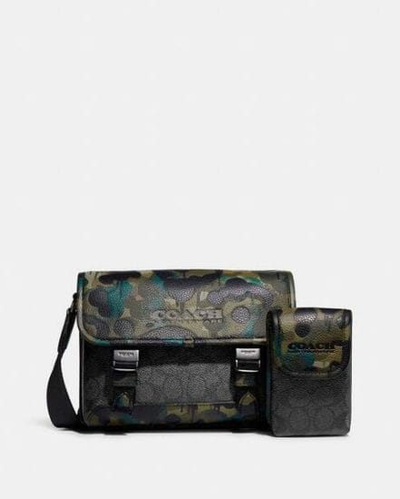 Fashion 4 Coach League Hybrid Crossbody In Signature Canvas With Camo Print