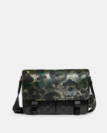 Fashion 4 Coach League Messenger Bag In Signature Canvas With Camo Print