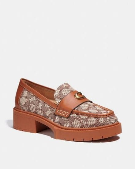 Fashion 4 Coach Leah Loafer In Signature Jacquard