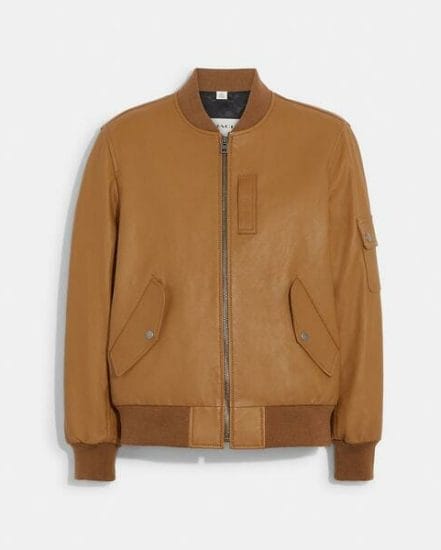 Fashion 4 Coach Leather Ma-1 Jacket