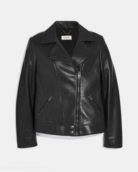 Fashion 4 Coach Leather Moto Jacket