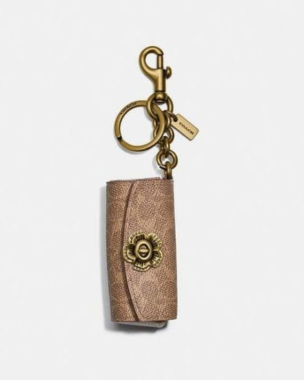 Fashion 4 Coach Lipstick Holder In Signature Canvas