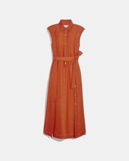 Fashion 4 Coach Long Shirt Dress With Side Slit
