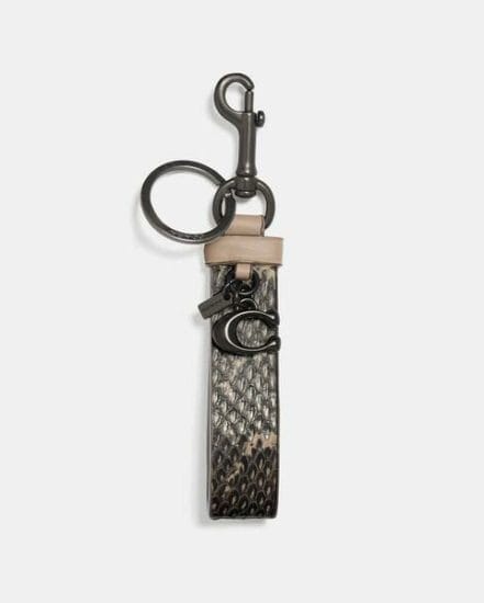 Fashion 4 Coach Loop Bag Charm In Snakeskin
