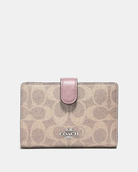 Fashion 4 Coach Medium Corner Zip Wallet In Colorblock Signature Canvas