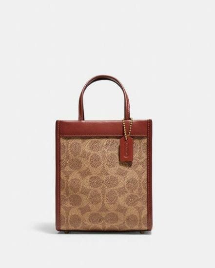 Fashion 4 Coach Mini Cashin Tote In Signature Canvas