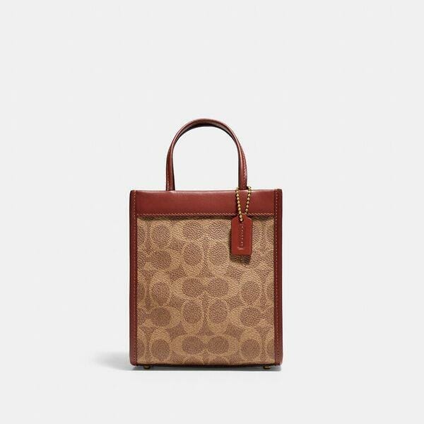 Fashion 4 Coach Mini Cashin Tote In Signature Canvas