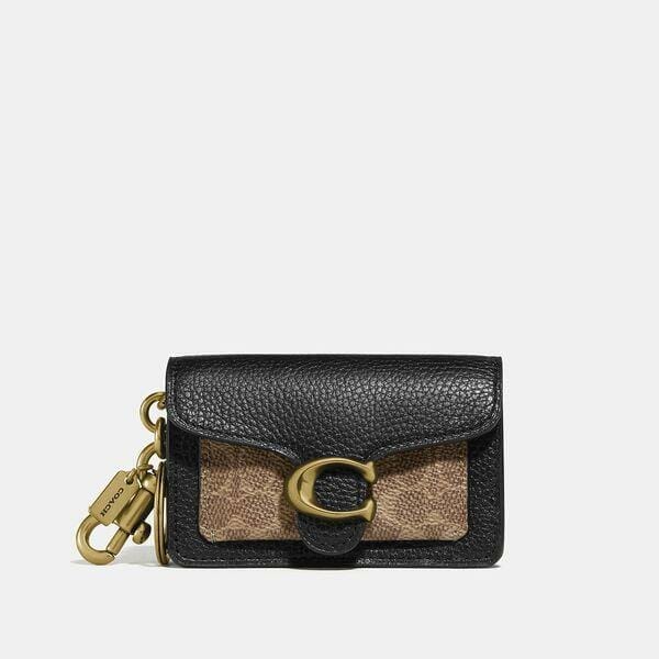 Fashion 4 Coach Mini Tabby Bag Charm In Signature Canvas