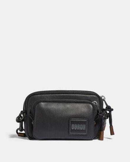 Fashion 4 Coach Pacer Convertible Double Pouch With Coach Patch