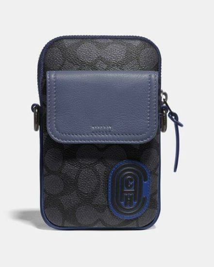 Fashion 4 Coach Pacer Convertible Pouch In Colorblock Signature Canvas With Coach Patch