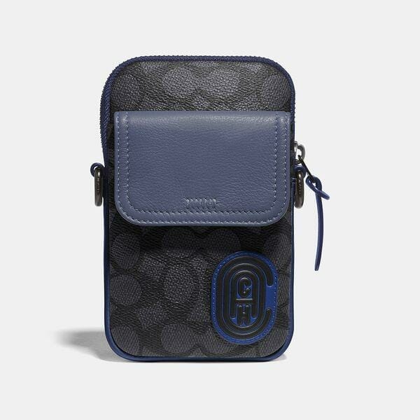 Fashion 4 Coach Pacer Convertible Pouch In Colorblock Signature Canvas With Coach Patch