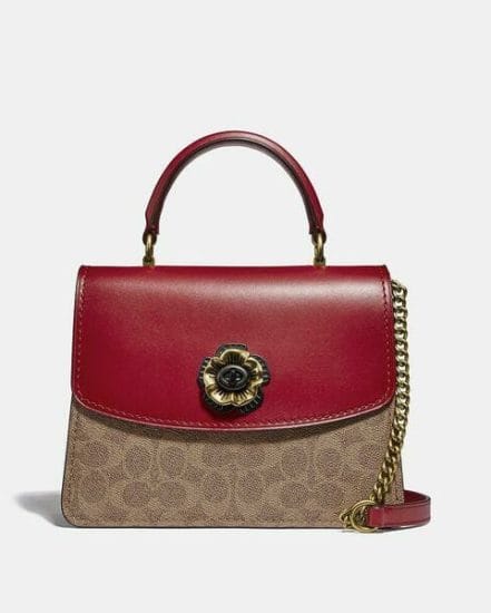 Fashion 4 Coach Parker Top Handle In Signature Canvas