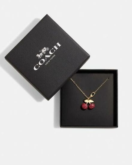 Fashion 4 Coach Pavé Cherry Pendant Necklace