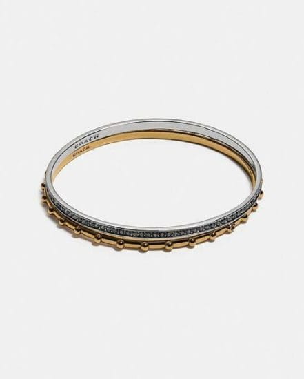 Fashion 4 Coach Pegged And Pave Bangle Set