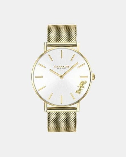 Fashion 4 Coach Perry Gold Mesh Band Watch