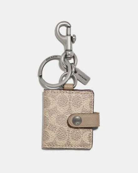 Fashion 4 Coach Picture Frame Bag Charm In Signature Canvas