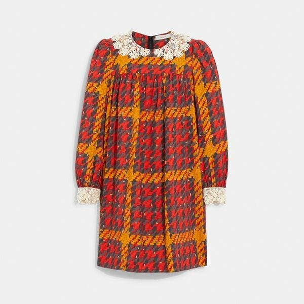 Fashion 4 Coach Plaid Babydoll Dress