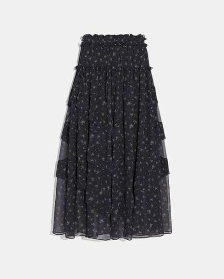 Fashion 4 Coach Prairie Print Ruffle Tiered Skirt