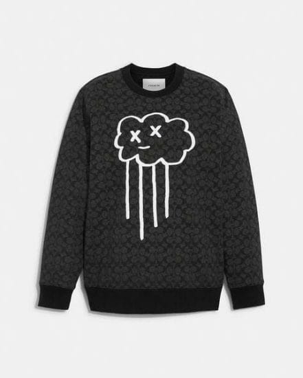 Fashion 4 Coach Rain Cloud Sweatshirt In Organic Cotton