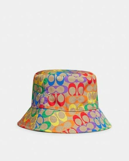 Fashion 4 Coach Rainbow Signature Bucket Hat
