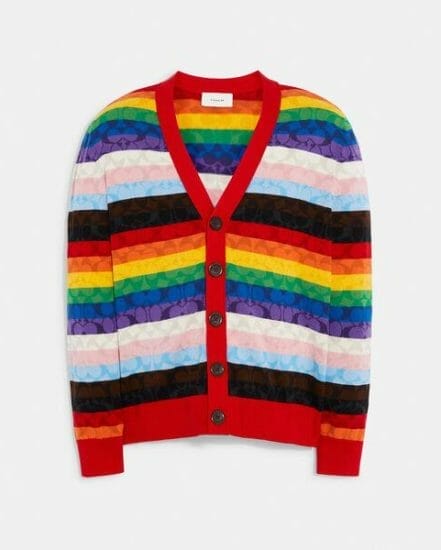 Fashion 4 Coach Rainbow Signature Cardigan