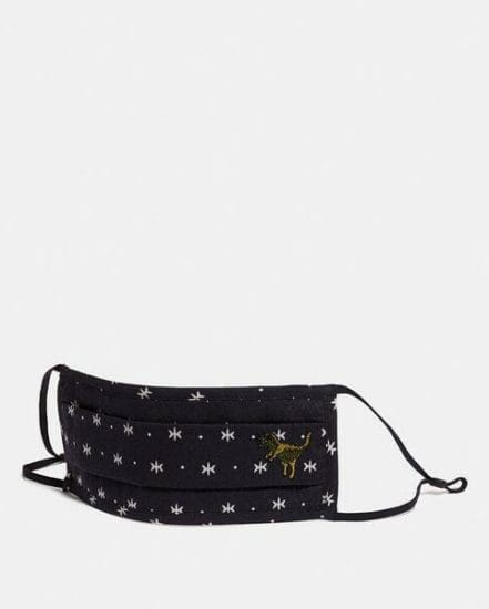 Fashion 4 Coach Rexy Face Mask With Star Dot Print