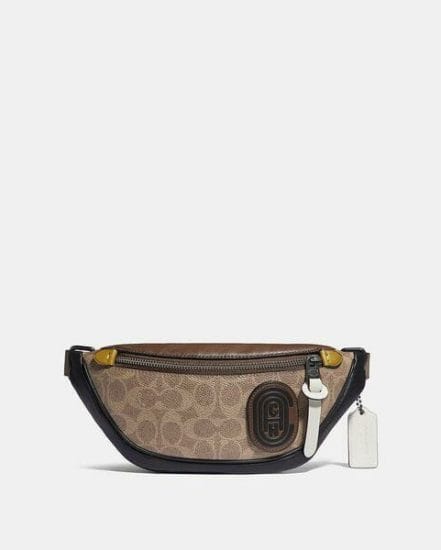 Fashion 4 Coach Rivington Belt Bag 7 In Signature Canvas With Coach Patch