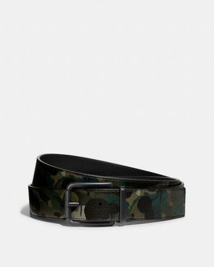 Fashion 4 Coach Roller Buckle Cut-To-Size Reversible Belt With Camo Print