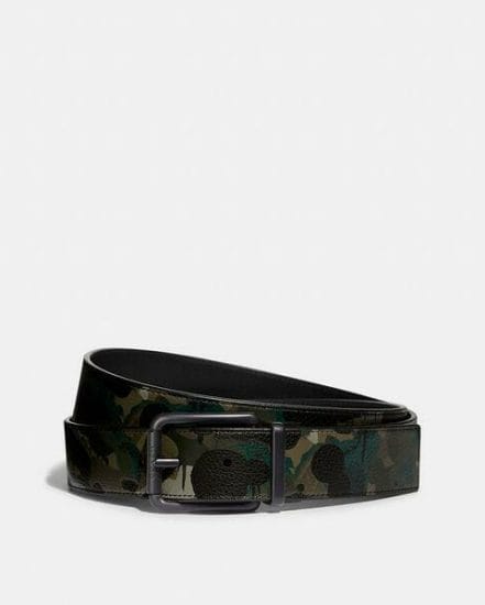 Fashion 4 Coach Roller Buckle Cut-To-Size Reversible Belt With Camo Print