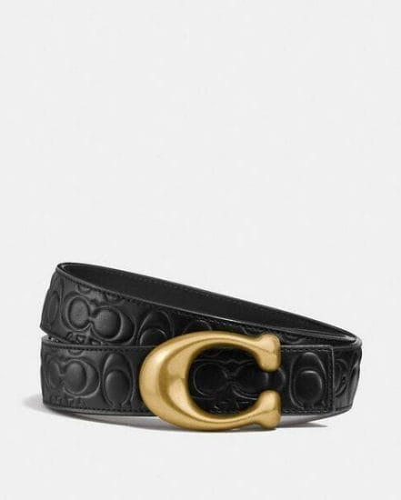 Fashion 4 Coach Sculpted Signature Reversible Belt In Signature Leather